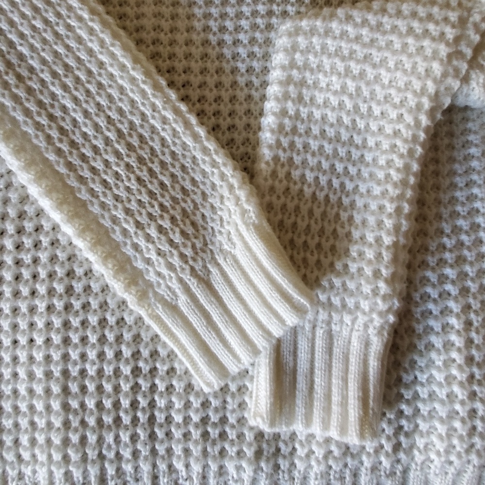 Cream mid rise knit sweater - Picture 4 of 4